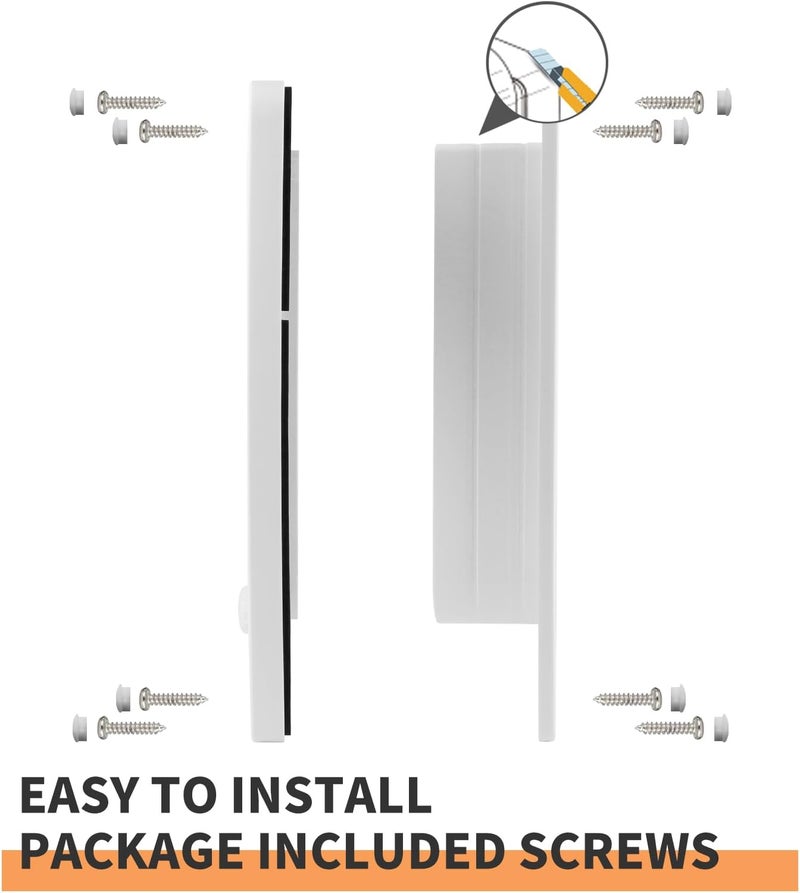 Billionchains Large Cat Door for Interior Door (Outer Size 10.8"x9.25") 4-Way Locking Cat Door for Exterior Door White Cat Flap Up to 25lb - Image 4
